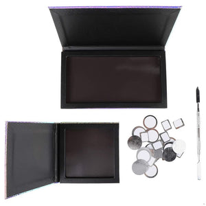 2 Magnetic Eyeshadow Palettes, 1 Spatula, 40 Metal Stickers (43 Pieces)