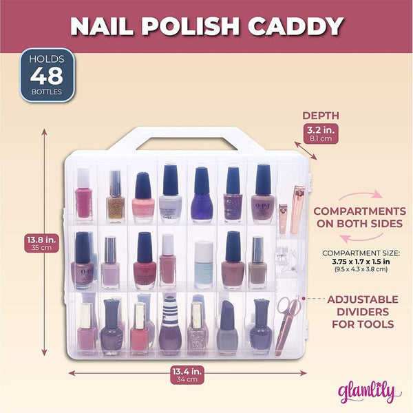 Nail Polish Caddy Holder for 48 Bottles (13.78 x 13.39 x 3.15 In) –  GlamlilyOfficial
