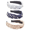 Pearl Knot Headbands for Women and Girls, Fashion Headbands with Pearls (6 Colors, 6 Pack)