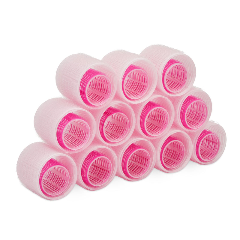 Jumbo Hair Rollers Self Grip Curlers for Women, (2 Sizes, 24 Piece Set)