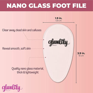 Nano Crystal Glass Foot File for Gentle Callus Remover, Pedicure Foot Care Tool for Soft & Smooth Feet