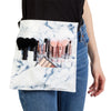 Makeup Brush Belt with 22 Pockets, Marble PU Leather (10.2 x 9.7 x 2 Inches)