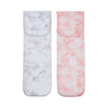Heat Resistant Mat Neoprene Case for Hair Curling and Flat Iron, Marble Designs (15x5 In, 2 Pack)