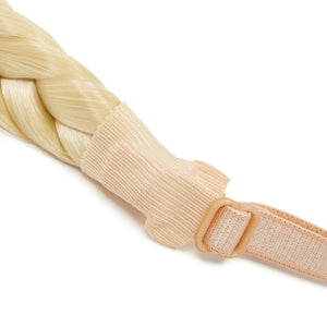 Fishtail Braid Headbands, Blond Synthetic Hair Extensions, 2 Strands