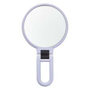 Purple Hand Held Magnifying Mirror for Makeup, 1/10x Magnification (9.5 x 5.3 In)