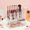 Clear Makeup Organizer with Storage Drawers for Brushes, Lipstick and Vanity (9.4 x 5.9 x 6.8 in)