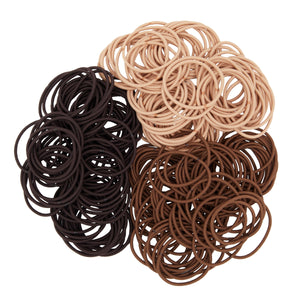 240-Pack Elastic Hair Ties, Stretchable No Metal Hairband Ponytail Holders for Men, Women, and Girls, Durable Hair Styling Accessories for Home, Beauty Salon, and Barber Shop (Neutral Colors)