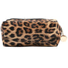 Small Leopard Print Faux Leather Makeup Bag (8 x 3 x 5 In, 2-Pack)