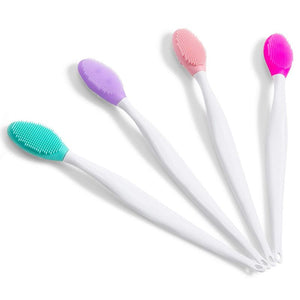 Lip Exfoliator Brush, 4 Colors (5.8 Inches, 4 Pack)