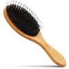 Boar Bristle Hair Brushes with Bamboo Handles (2 Pack)