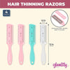 Hair Cutting Razor Comb Thinning Trimmer, Assorted (4 Pack)