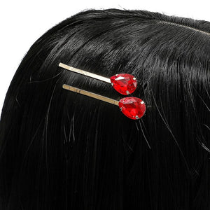Decorative Jeweled Bobby Pins with Rhinestone Gems for Women's Hair (10 Pack)
