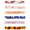 Tortoise Shell Resin Alligator Hair Clips for Women (12 Pieces, 6 Colors)
