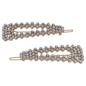 Rhinestone Hair Pins for Women, Gold Clips Accessories (8 Pack)