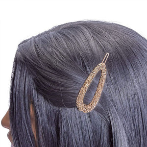 Rhinestone Hair Pins for Women, Gold Clips Accessories (8 Pack)