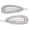 Rhinestone Hair Pins for Women, Silver Clips Accessories (8 Pack)