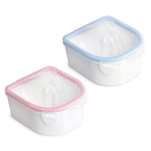 Nail Soaking Bowl for Manicure and Acrylic Gel Polish Remover (Blue, Pink, 2 Pack)