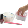 Nail Soaking Bowl for Manicure and Acrylic Gel Polish Remover (Blue, Pink, 2 Pack)