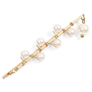 Bobby Pins Decorative with Pearls and Beads, Gold (12 Pack)