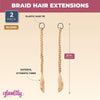 Braid Hair Extensions, Blond Synthetic Braided Hair (21 In, 2 Pack)