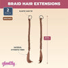 Braid Hair Extensions, Brown Synthetic Braided Hair (21 In, 2 Pack)