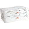 Marble Makeup Organizer, Cosmetic Storage with Drawer (9.5 x 5.5 x 9.5 in, 2 Pieces)