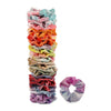 Tie Dye Velvet Scrunchies, Hair Ties for Women (6 Colors, 24 Pack)