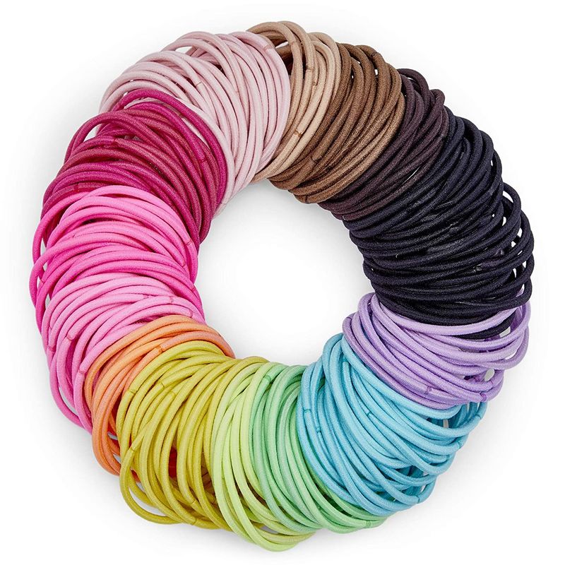 No Metal Elastic Hair Ties Ponytail Holders for Women, 14 Colors (200 Pack)