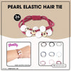 Pearl Elastic Hair Ties for Women, 10 Colors (24 Pack)