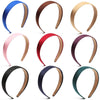 Nonslip Satin Headbands for Women (9 Colors, 24 Pack)