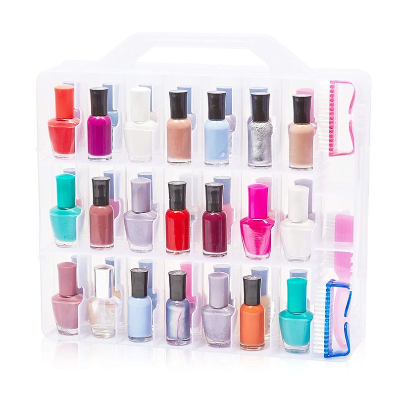 Alcyon Universal Nail Polish Holder & Organizer Contains 54 Bottles for Gellen, for Beetles, for Sally Hansen, for Opi, for Essie and Other Fingernail
