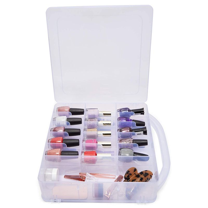 Bluelans Handled Storage Box Cosmetics Medicine Sewing Thread Nail Polish  Holder Case - Walmart.com