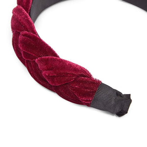 Velvet Headbands for Women, Padded Braid Hair Accessories (4 Colors, 4 Pack)