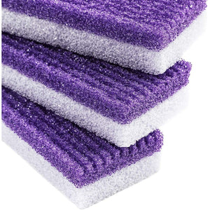 Glamlily 2-in-1 Pumice Stone for Feet, Dual Sided (Purple, 5.2 x 2 x 1 in, 6 Pack)