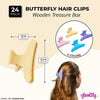 Butterfly Clamp Hair Clips for Women (4 Colors, 24 Pack)
