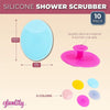 Silicone Face and Body Scrubber Set, Exfoliating Pads, 5 Colors (10 Pack)