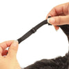 Fishtail Braided Headband for Women (Black, 16 In)