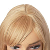 Long Wavy Blonde Synthetic Wig with Bangs for Women, 25 Inch Hair Wig