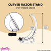 Curved Shaving Stand, Men’s Razor Holder (2 x 3.5 In)