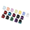 Small Claw Hair Clips with Storage Case, 17 Colors (100 Pieces)
