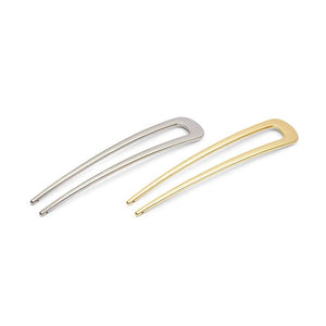 U Shaped Hair Pins, Metal Chignon Pin for Women and Girls (2 Colors, 12 Pack)
