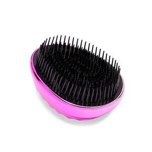Detangling Brush Set, Metallic Palm Hairbrush (Pink, Silver, 2 Pack)