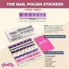 Glitter Nail Art Polish Strips, Manicure Wrap Decals in 6 Colors (20 Sheets)