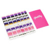 Glitter Nail Art Polish Strips, Manicure Wrap Decals in 6 Colors (20 Sheets)