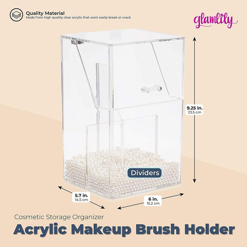 VC XL Brush Holder With Lid Acrylic Makeup Storage Organiser -  Israel