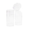 Clear Acrylic Makeup Brush Holder with Lid, Cosmetic Organizer Set (2 Pack)