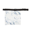 Makeup Brush Belt with 22 Pockets, Marble PU Leather (10.2 x 9.7 x 2 Inches)