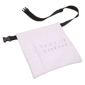 Makeup Brush Belt with 22 Pockets, Light Purple PU Leather (10.2 x 9.7 x 2 Inches)