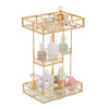 Rotating Glass Makeup Organizer for Vanity, Dresser, Cosmetic Storage (11x5x7 In)