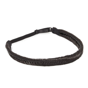 Fishtail Braid Headband, Black Synthetic Hair Extension (1 Piece)